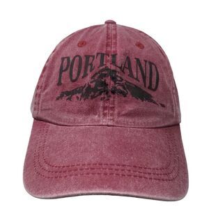 Portland Mountain Slideback Hat Red OSFA Adjustable HG 6 Panel